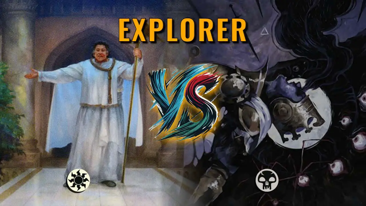 Watch MTG Arena Explorer Video - Mono White Aggro by Khat VS Mono Black Midrange by ManuKing - 7567b7