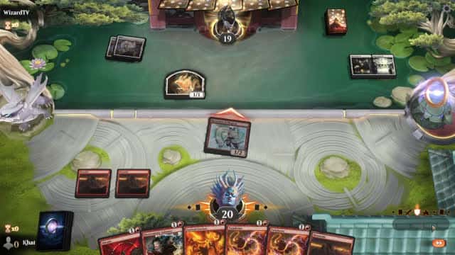 Watch MTG Arena Video Replay - Mono Red Aggro by Khat VS Abzan Midrange by WizardTV - Explorer Play