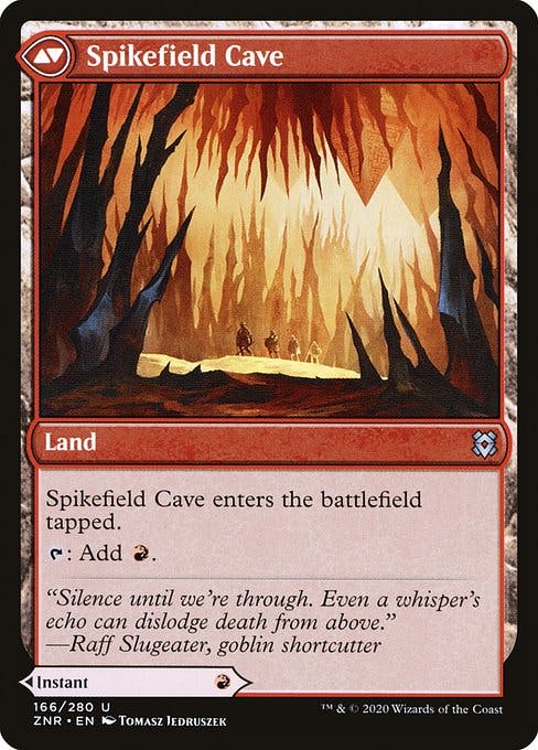 Magic the Gathering Card - Spikefield Hazard // Spikefield Cave - MTG Circle