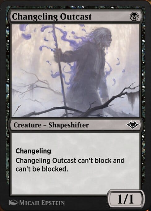 Magic the Gathering Card - Changeling Outcast - MTG Circle