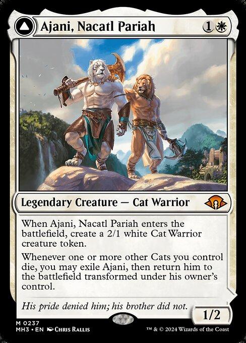 Magic the Gathering Card - Ajani, Nacatl Pariah // Ajani, Nacatl Avenger - MTG Circle