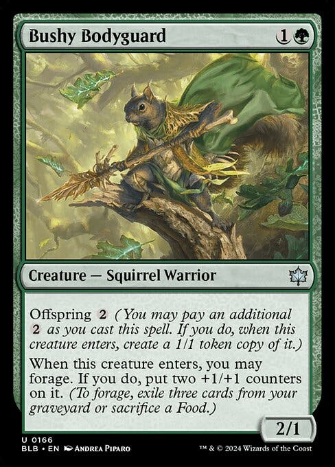 Magic the Gathering Card - Bushy Bodyguard - MTG Circle