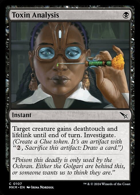 Magic the Gathering Card - Toxin Analysis - MTG Circle