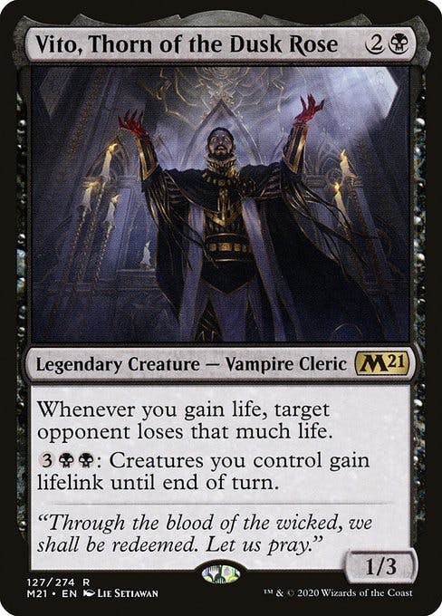 Magic the Gathering Card - Vito, Thorn of the Dusk Rose - MTG Circle