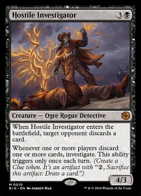 Magic the Gathering Card - Hostile Investigator - MTG Circle