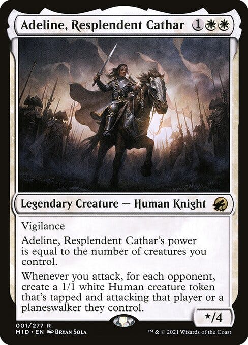 Magic the Gathering Card - Adeline, Resplendent Cathar - MTG Circle