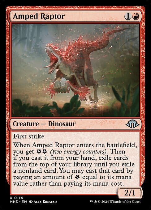 Magic the Gathering Card - Amped Raptor - MTG Circle