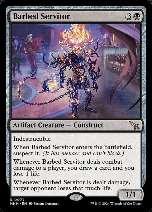 Magic the Gathering Card - Barbed Servitor - MTG Circle
