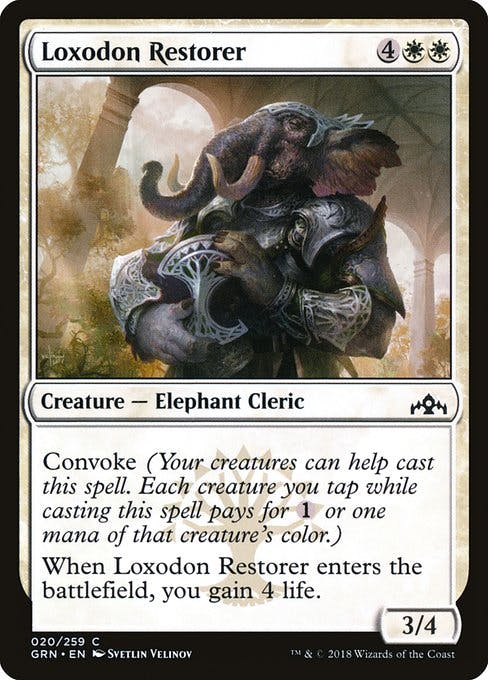 Magic the Gathering Card - Loxodon Restorer - MTG Circle