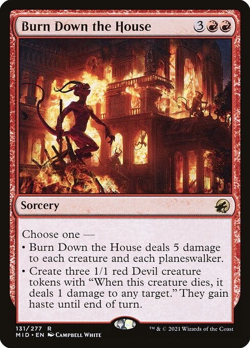 Magic the Gathering Card - Burn Down the House - MTG Circle