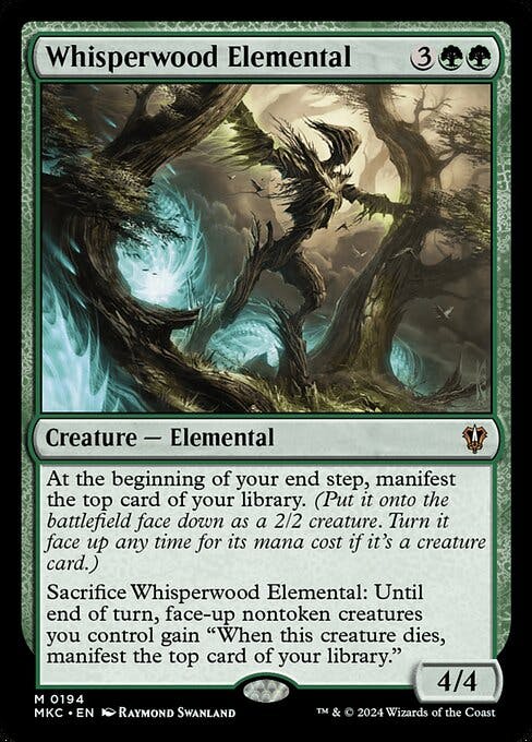 Magic the Gathering Card - Whisperwood Elemental - MTG Circle