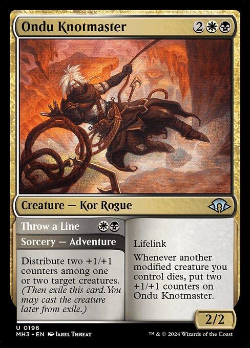 Magic the Gathering Card - Ondu Knotmaster // Throw a Line - MTG Circle