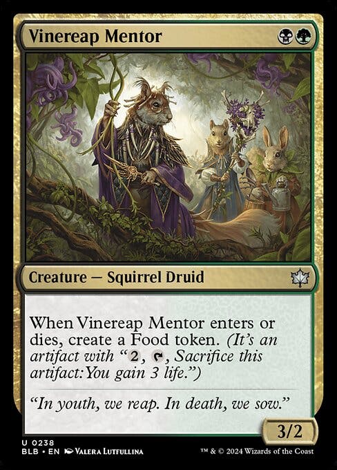 Magic the Gathering Card - Vinereap Mentor - MTG Circle