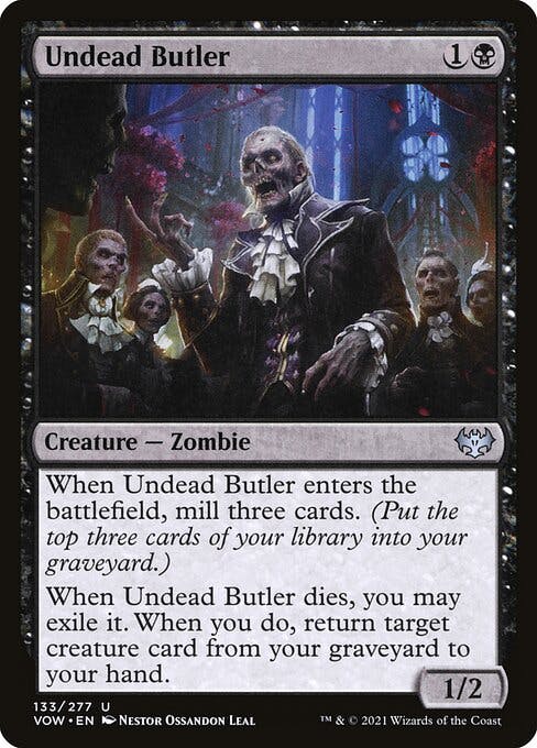 Magic the Gathering Card - Undead Butler - MTG Circle