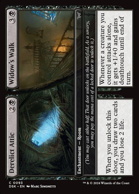 Magic the Gathering Card - Derelict Attic // Widow's Walk - MTG Circle