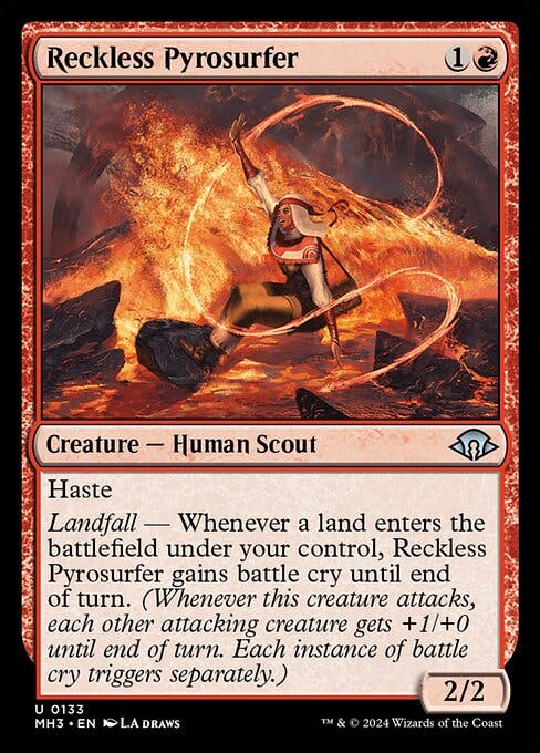 Magic the Gathering Card - Reckless Pyrosurfer - MTG Circle