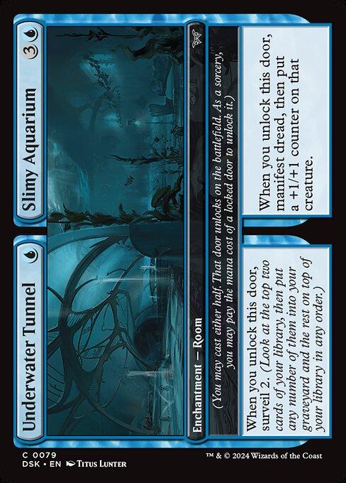 Magic the Gathering Card - Underwater Tunnel // Slimy Aquarium - MTG Circle