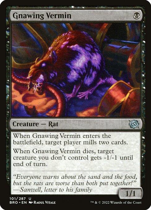 Magic the Gathering Card - Gnawing Vermin - MTG Circle