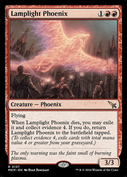 Magic the Gathering Card - Lamplight Phoenix - MTG Circle