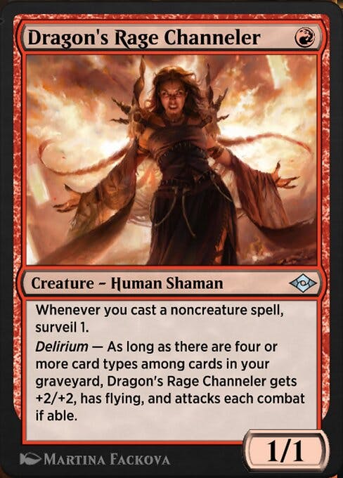 Magic the Gathering Card - Dragon's Rage Channeler - MTG Circle