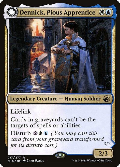 Magic the Gathering Card - Dennick, Pious Apprentice - MTG Circle