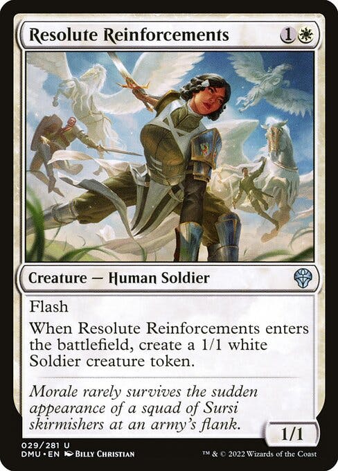 Magic the Gathering Card - Resolute Reinforcements - MTG Circle