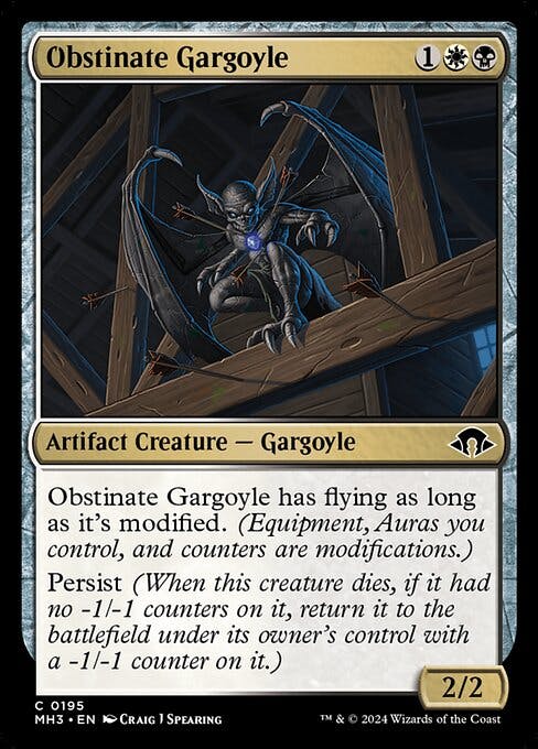 Magic the Gathering Card - Obstinate Gargoyle - MTG Circle