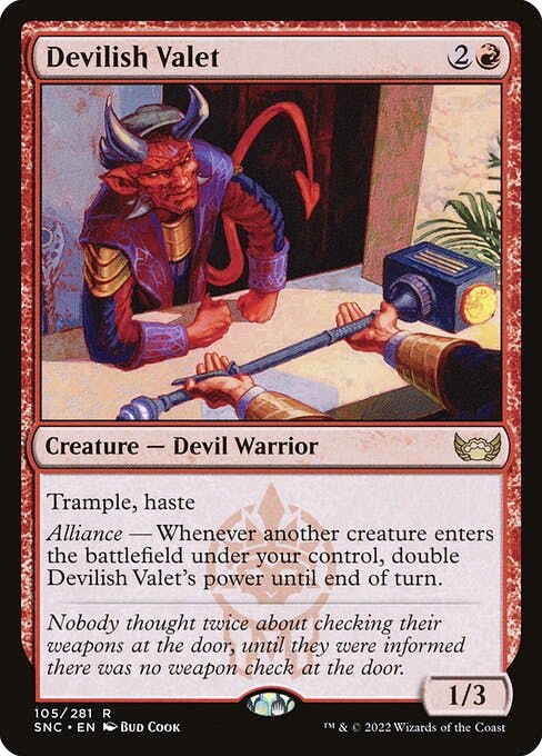 Magic the Gathering Card - Devilish Valet - MTG Circle
