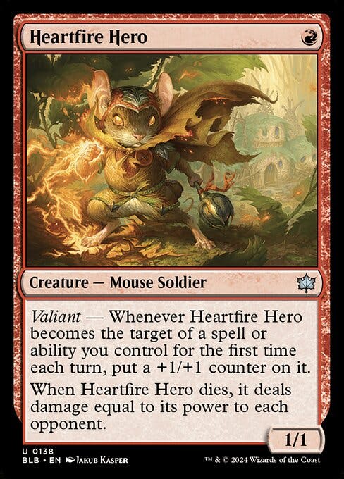 Magic the Gathering Card - Heartfire Hero - MTG Circle