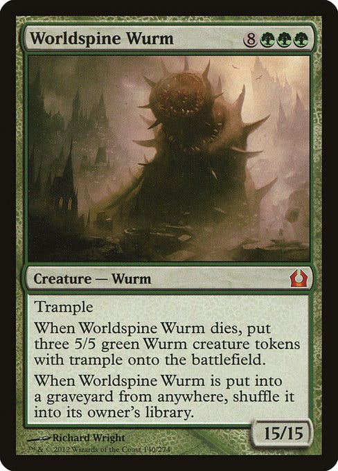 Magic the Gathering Card - Worldspine Wurm - MTG Circle