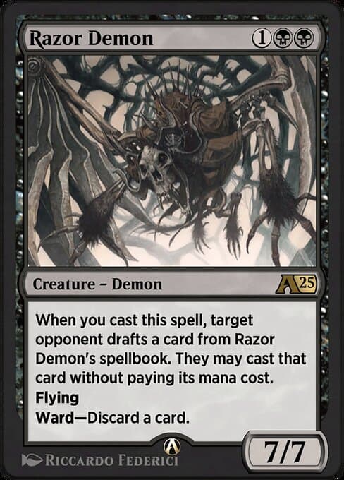 Magic the Gathering Card - Razor Demon - MTG Circle