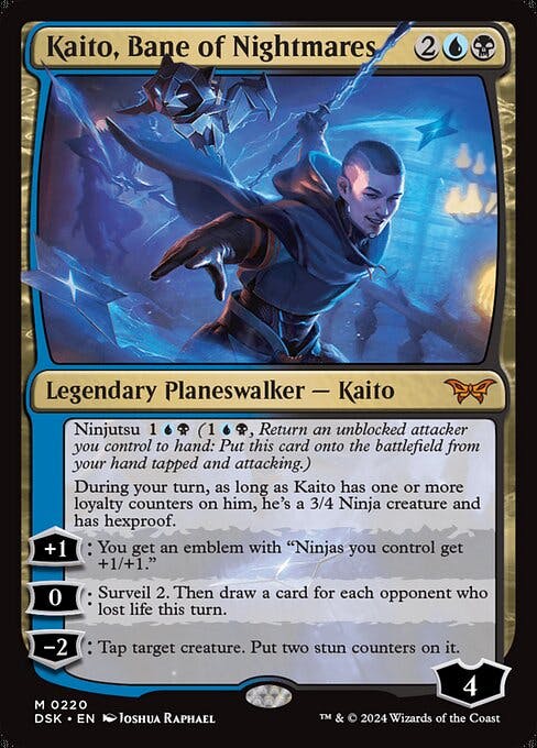 Magic the Gathering Card - Kaito, Bane of Nightmares - MTG Circle