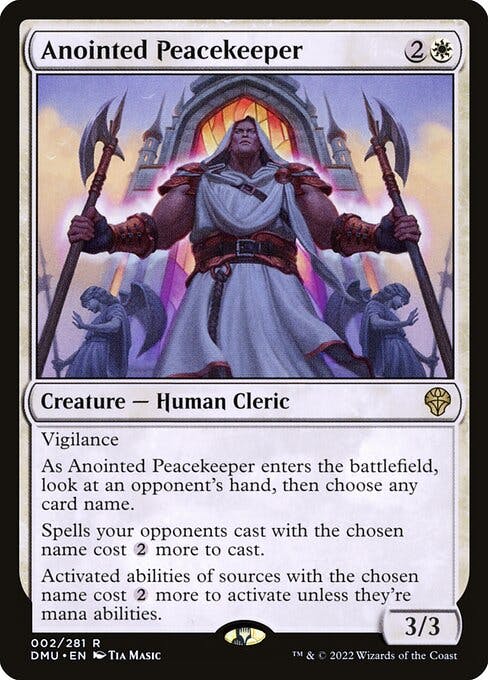 Magic the Gathering Card - Anointed Peacekeeper - MTG Circle