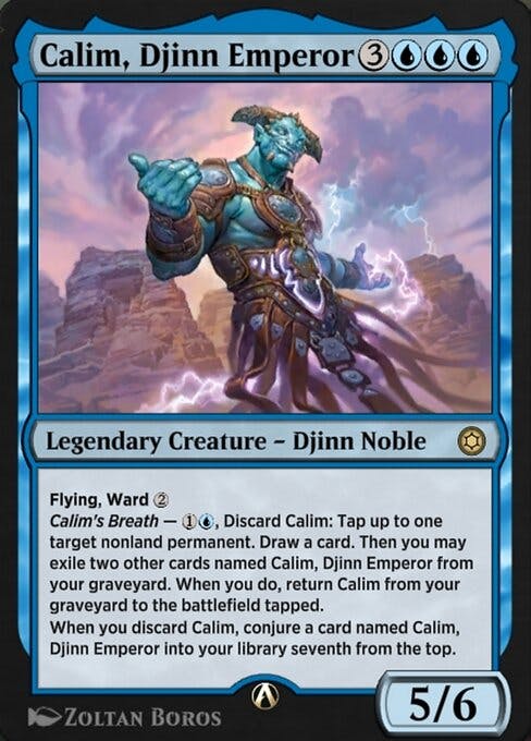 Magic the Gathering Card - Calim, Djinn Emperor - MTG Circle