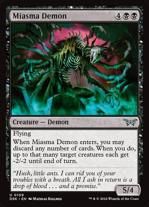 Magic the Gathering Card - Miasma Demon - MTG Circle