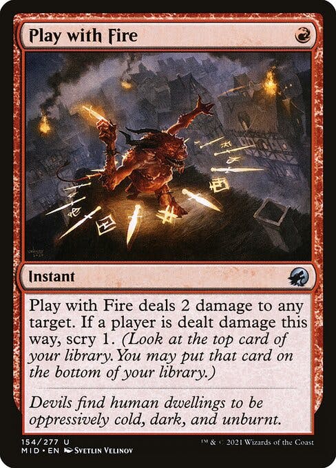 Magic the Gathering Card - Play with Fire - MTG Circle