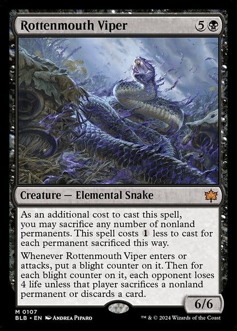 Magic the Gathering Card - Rottenmouth Viper - MTG Circle