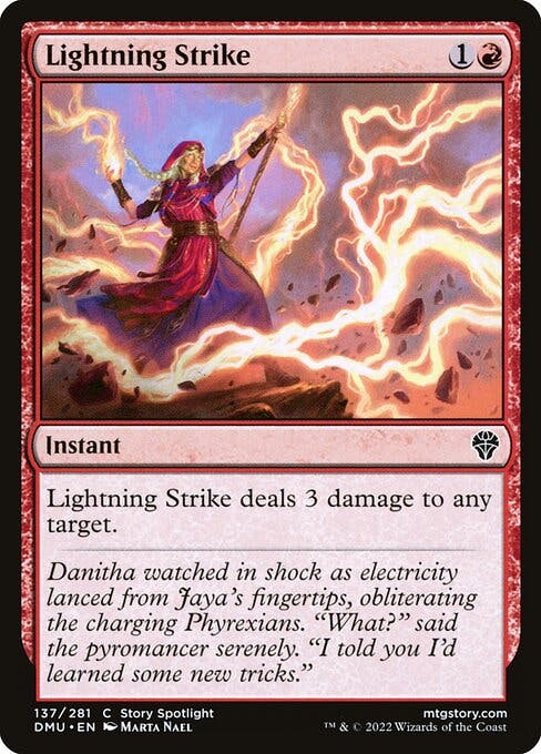 Magic the Gathering Card - Lightning Strike - MTG Circle