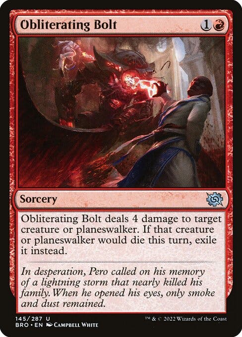 Magic the Gathering Card - Obliterating Bolt - MTG Circle