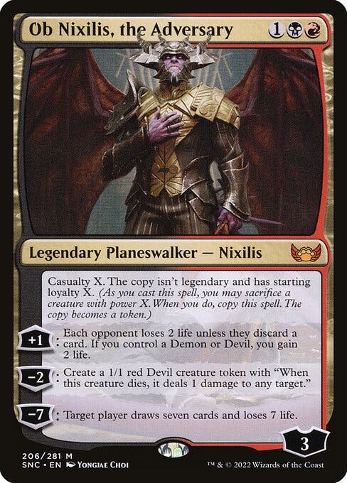 Magic the Gathering Card - Ob Nixilis, the Adversary - MTG Circle