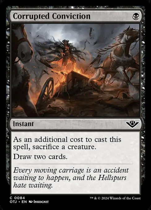 Magic the Gathering Card - Corrupted Conviction - MTG Circle