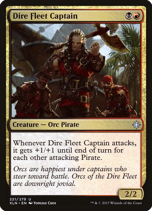 Magic the Gathering Card - Dire Fleet Captain - MTG Circle