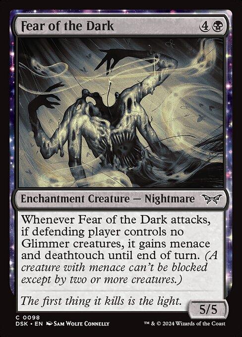 Magic the Gathering Card - Fear of the Dark - MTG Circle