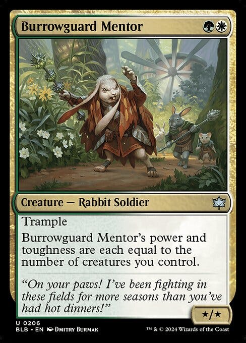 Magic the Gathering Card - Burrowguard Mentor - MTG Circle