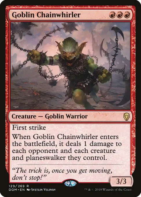 Magic the Gathering Card - Goblin Chainwhirler - MTG Circle