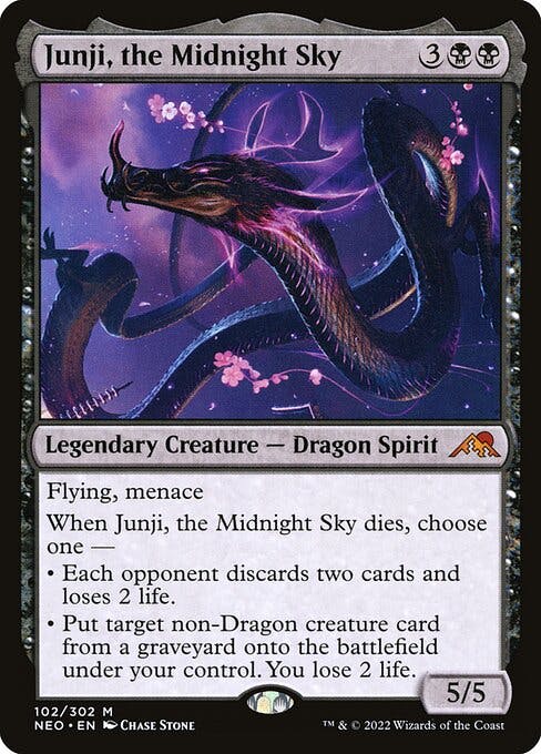 Magic the Gathering Card - Junji, the Midnight Sky - MTG Circle