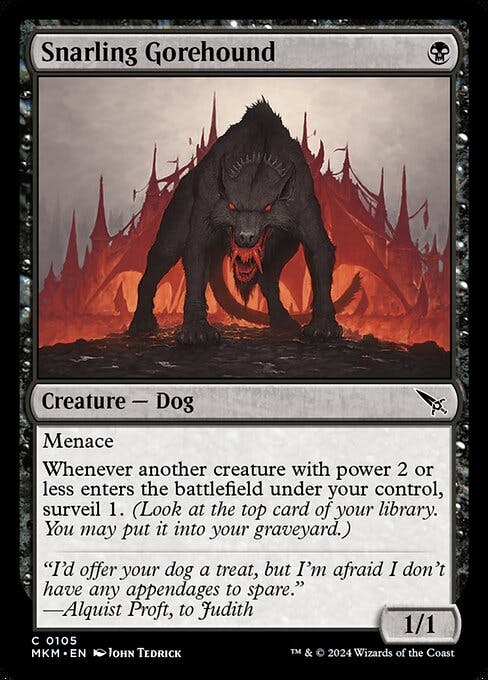 Magic the Gathering Card - Snarling Gorehound - MTG Circle