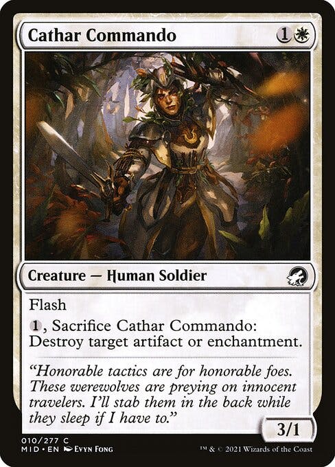 Magic the Gathering Card - Cathar Commando - MTG Circle