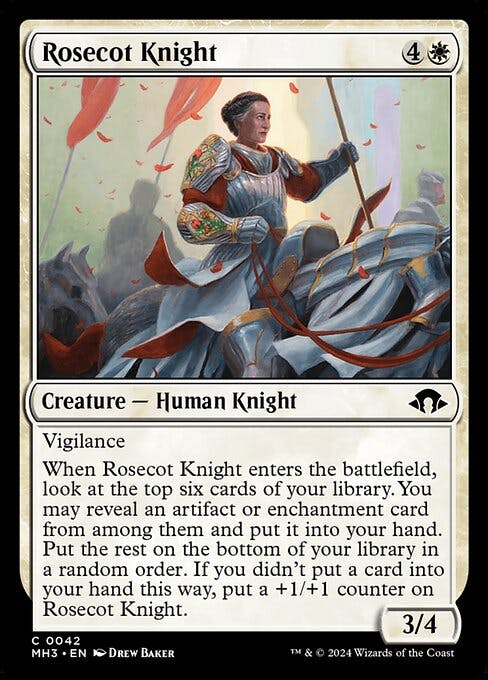 Magic the Gathering Card - Rosecot Knight - MTG Circle