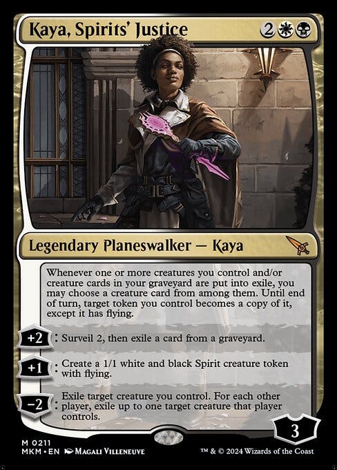 Magic the Gathering Card - Kaya, Spirits' Justice - MTG Circle